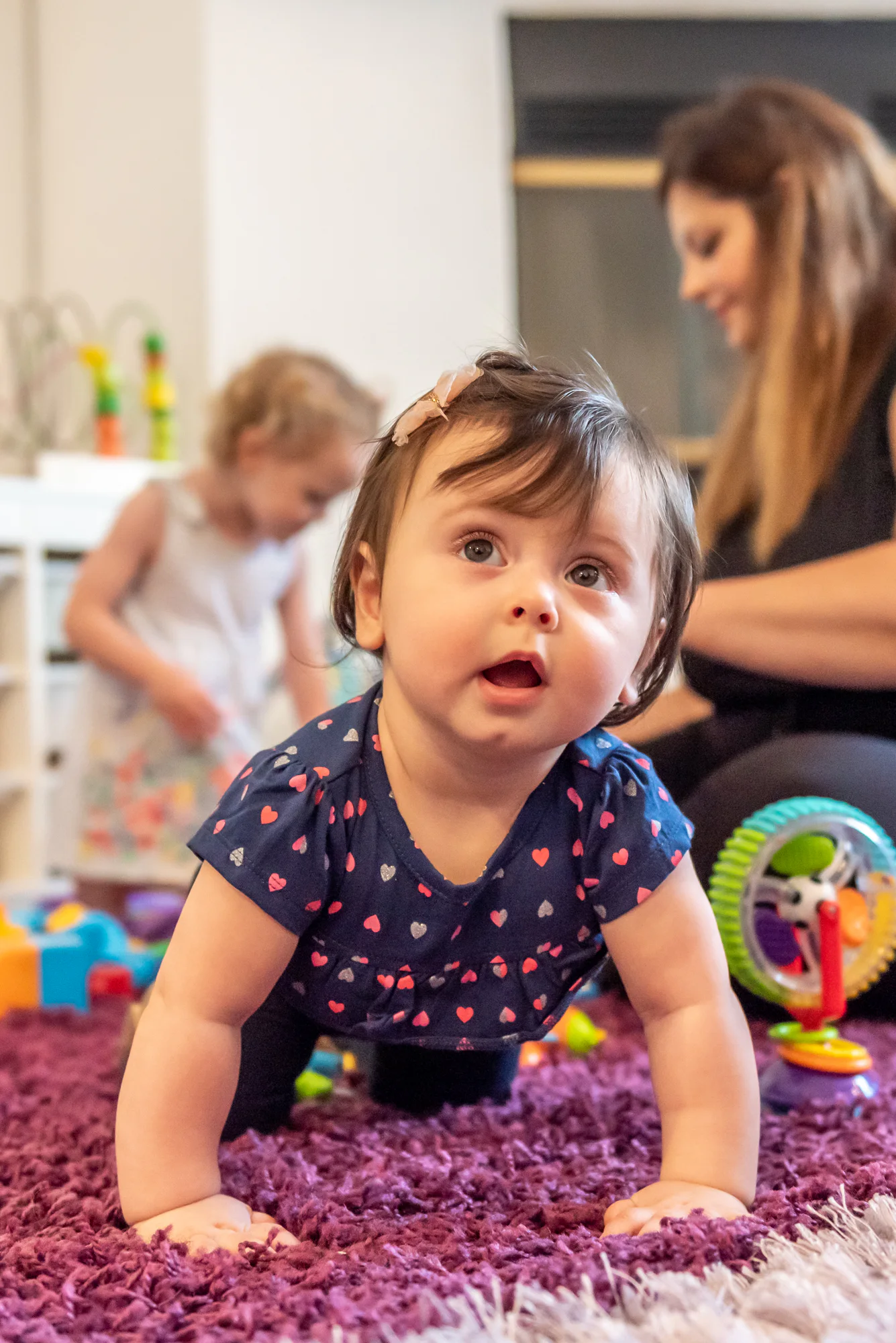 Children playing and learning